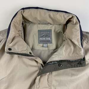 Pacific Trail Outdoor Jacket Mens XLT Tan Windbreaker Packable Hood Mesh Lined